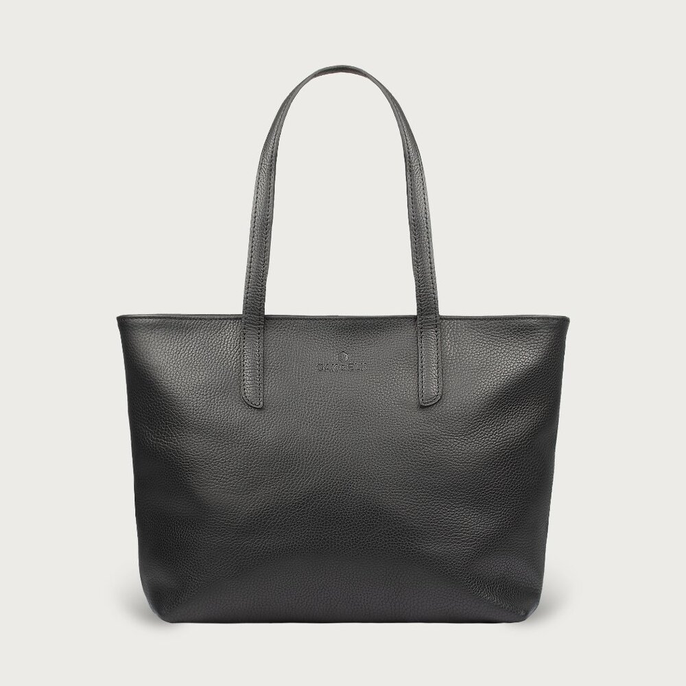 Genuine Leather Tote Bag Handbag - Color Black